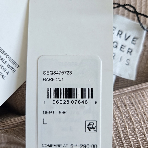 New Hervé Léger Emili Sequin Halterneck Sleeveless Bare Mini Dress Large NWT - Picture 14 of 14